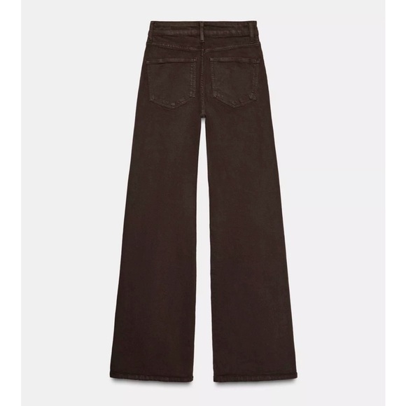 Zara Brown Flare & Wide Leg Jeans - Picture 4 of 6